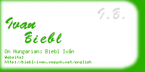 ivan biebl business card